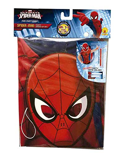 Marvel - Disfraz de Spiderman set de fiesta camiseta + máscara, talla única S-M 3-6 años (Rubie's 620967)