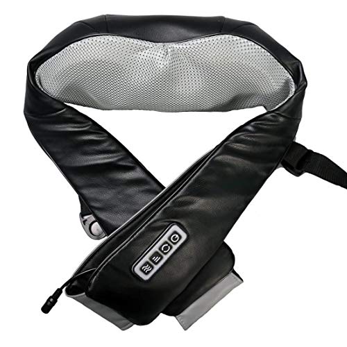 Masaje Shiatsu Masaje Amasamiento Cuello Cintura Espalda Hombro Función de Calefacción Infrarroja con Adaptador de Coche. Evite Masajeador de Calidad Barata, pero Original Marca Alemana!