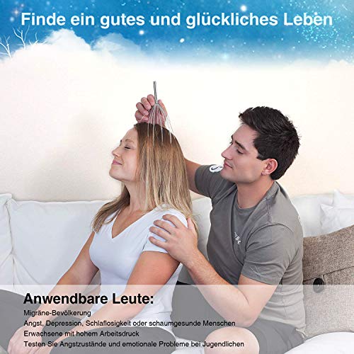 Masajeador de cabeza con 20 dedos de masaje, araña para una relajación perfecta, masajeador de espalda gratis, regalo para masaje de cabeza y masaje de espalda