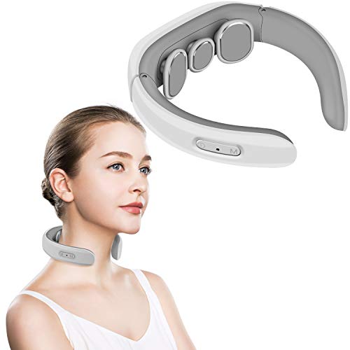 Masajeador de cuello, Masajeador de cuello de pulso eléctrico, Masaje de cuello de tejido profundo inalámbrico para el dolor muscular cervical Alivio de la fatiga rígida
