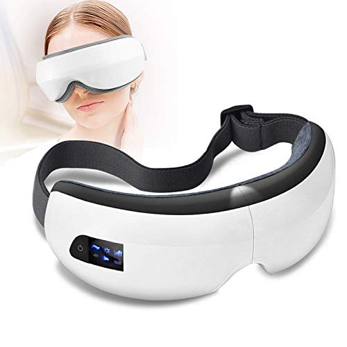 Masajeador de Ojos, Masajeador Electrónico Plegable Recargable con Presión de Aire, Compresión del Calor, Bluetooth Música para Ojo Seco Relajarse Visión Ojo Oscuro Círculos Estrés Alivio