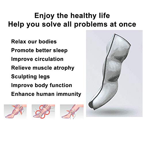 Masajeador de piernas eléctrico, compresor de aire, circulación, envoltura de piernas para terapia de tobillo y pantorrilla