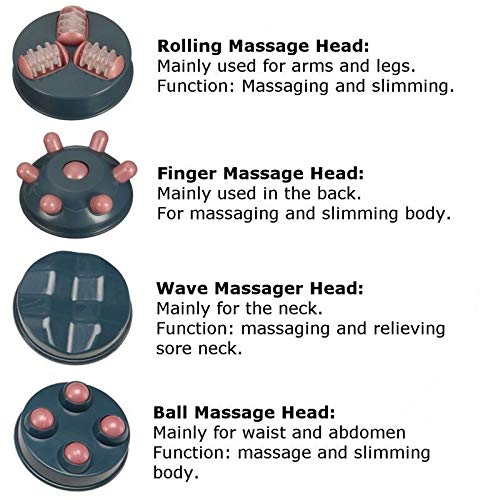 Masajeador facial 4 en 1 herramienta eléctrica del cuerpo masajeador anti celulitis que adelgaza la máquina de la belleza salud de la espalda masaje de relajación la belleza de barras de oro 24k pulso