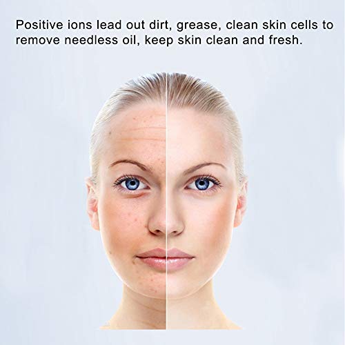 Masajeador facial Limpiador, 2 colores ultrasónico Lavado profundo, eliminar las arrugas de la piel facial, buen regalo para mamá (blanc)