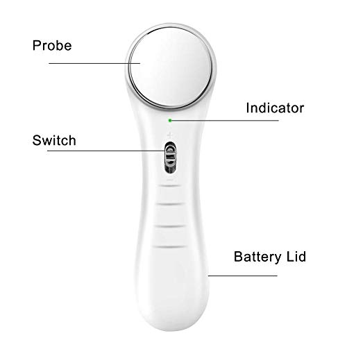 Masajeador facial Limpiador, 2 colores ultrasónico Lavado profundo, eliminar las arrugas de la piel facial, buen regalo para mamá (blanc)