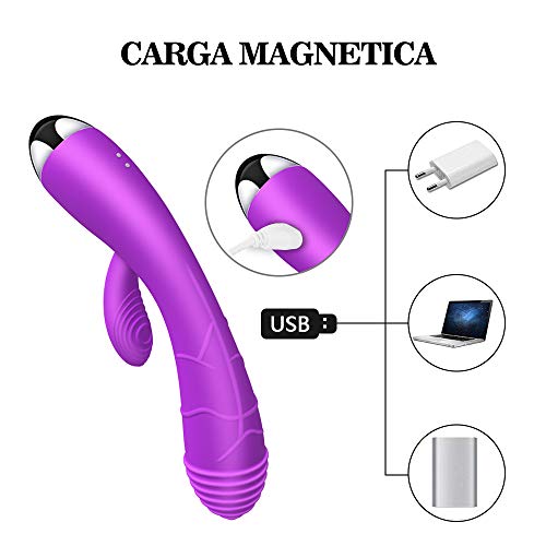 Masajeador Para Mujer, con Función de Calefacción y 10 Modos, Masajeador de Dos Motores para Relajar el Cuerpo