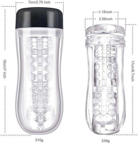 Masajeador Portatil con Material Seguro y Suave,Desmontable,Transparente y Negro