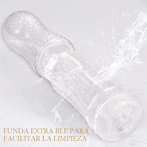 Masajeador Portatil con Material Seguro y Suave,Desmontable,Transparente y Negro