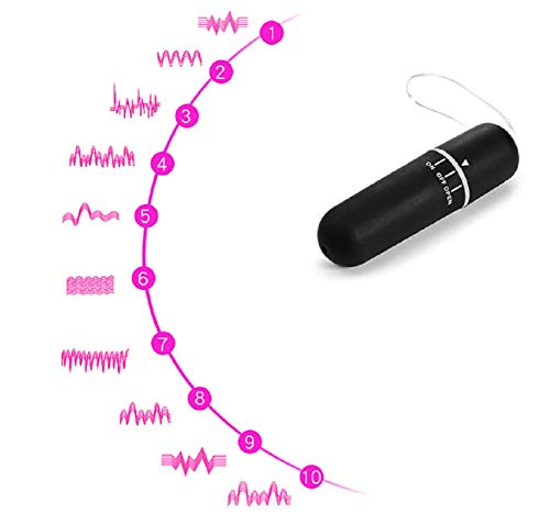Masajeador Portátil para Mujer, 10 Modos de Frecuencia Vibradór Inalámbrico Control Remoto, Silicona Suave, Impermeable