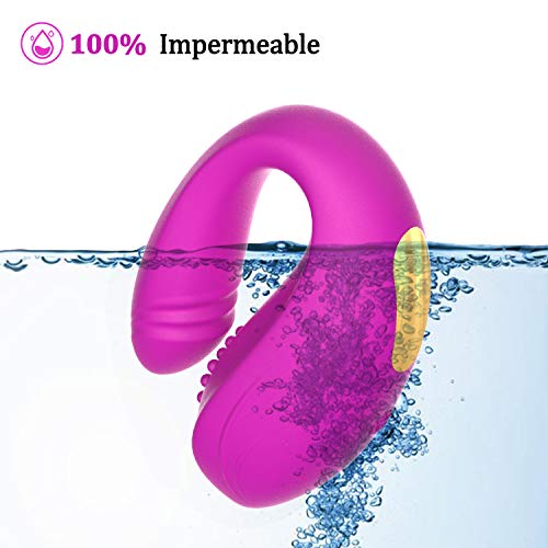 Masajeador Recargable con 2 Motores Potentes pero Silenciosos, Masajeador Impermeable, con 12 Modos de Masaje, Silicona Médica