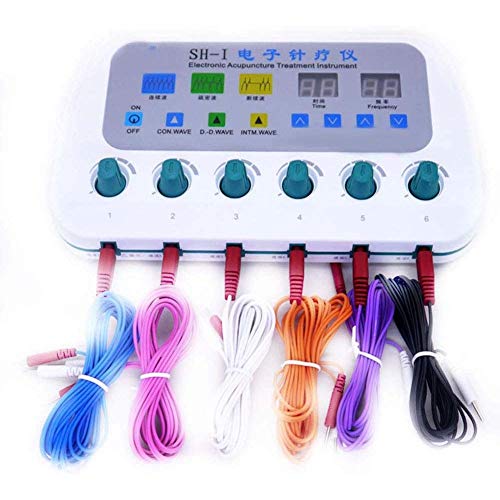 Masajeador TENS Multifuncional Electroestimulador Estimulador Muscular Masajeador 6 Canales Digital Acupuntura Masajeador Corporal Meridiano Máquina de Fisioterapia Muscular de Relajación Acupuntura