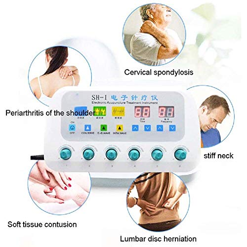 Masajeador TENS Multifuncional Electroestimulador Estimulador Muscular Masajeador 6 Canales Digital Acupuntura Masajeador Corporal Meridiano Máquina de Fisioterapia Muscular de Relajación Acupuntura