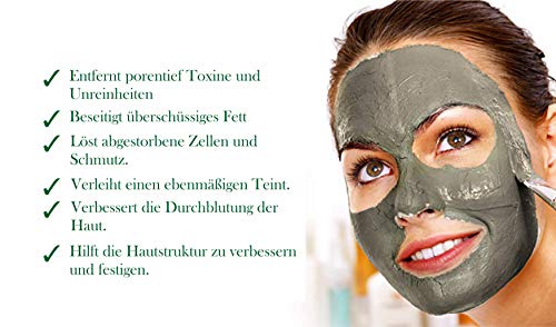 Máscara de barro natural puro del Mar Muerto 450g de Mineral Beauty System. Para cara, cuerpo, cabello - Anti arrugas, espinillas, acné, spa exfoliante unisex, piel normal, seca e impura