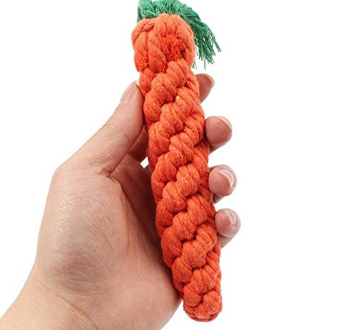 Mascota Perro de Juguete de la Zanahoria del Perrito de la Cuerda Suministros Chew Toy Taza de té de Limpieza Diversión Outdoor Training, 20-23cm Huangchuxin