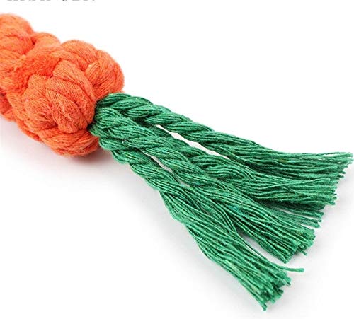 Mascota Perro de Juguete de la Zanahoria del Perrito de la Cuerda Suministros Chew Toy Taza de té de Limpieza Diversión Outdoor Training, 20-23cm Huangchuxin