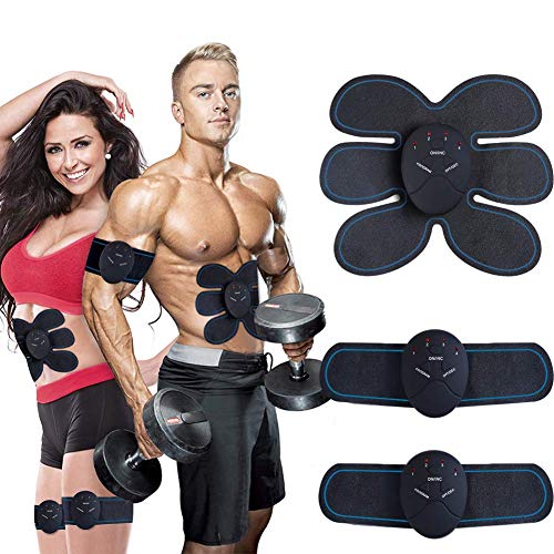 MASOMRUN Electroestimulador Estimulador Muscular Abdominales,EMS Estimulador Abdominales Muscular Masajeador CinturónMuscular Abdominales, para Abdomen/Cintura/Pierna/Brazo