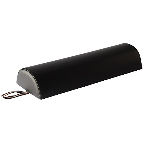 Master Massage - Almohada semiredonda (23 cm, tamaño grande), color negro