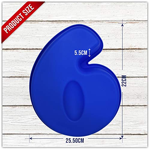 Matana Grande Molde de Silicona para Pastel (Números 0 1 2 3 4 5 6 7 8 9) - Antiadherente & Sin BPA| Apto para Lavavajillas y Microondas| Cumpleaños Aniversarios Niños Adultos (6)