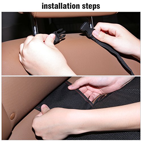 MATCC Protector de Asiento Coche Asiento Infantil Funda Asiento Coche Antideslizante Impermeable Universal Negro