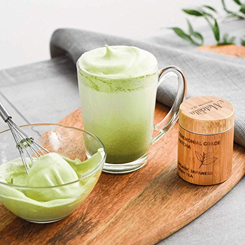 MATCHITA - Té Verde Matcha Orgánico en Polvo | 100% EU-BIO | Grado Más Alto | Bebida Japonesa de Grado Ceremonial | Bebidas Frías y Calientes | Contenedor de Bambú