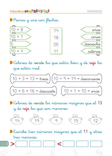 Matemáticas comprensivas. Números 1 / Editorial GEU / 1º Primaria / Aprendizaje de los números / Recomendado como apoyo (Niños de 6 a 7 años)