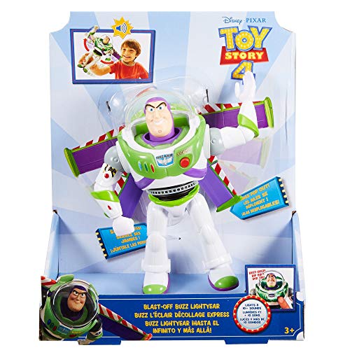 Mattel Disney Toy Story 4-Buzz Lightyear ¡hasta el infinito y más allá, juguetes niños +3 años GGH41, multicolor, Talla Única