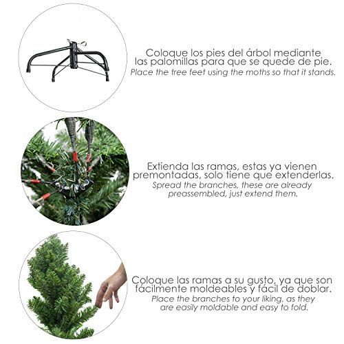 MAURER 5480011 Arbol De Navidad Deluxe 180 cm. 1100 Ramas PVC