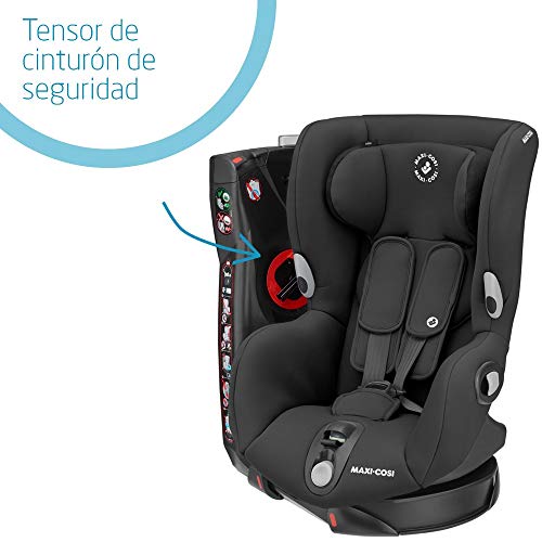 Maxi-Cosi 8608671110 Axiss Silla coche giratoria 90 grados y contramarcha grupo 1, silla auto bebé 9 meses- 4 años (9-18 kg), reclinable en múltiples posiciónes, color authentic black