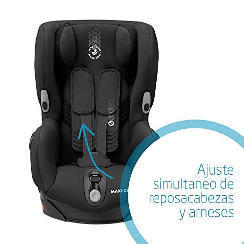 Maxi-Cosi 8608671110 Axiss Silla coche giratoria 90 grados y contramarcha grupo 1, silla auto bebé 9 meses- 4 años (9-18 kg), reclinable en múltiples posiciónes, color authentic black