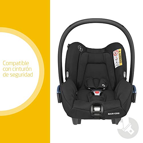Maxi-Cosi Citi 8735672110 Silla Auto Grupo 0+, Silla coche bebé portátil, bebé recién nacido hasta 12 meses, color essential black