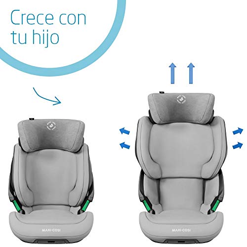 Maxi-Cosi Kore Silla de Coche Grupo 2/3 ISOFIX i-Size, 15 - 36 kg, Protección Lateral Superior, Crece con el Niño desde 4 hasta 12 años, Authentic Grey (gris)