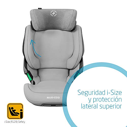 Maxi-Cosi Kore Silla de Coche Grupo 2/3 ISOFIX i-Size, 15 - 36 kg, Protección Lateral Superior, Crece con el Niño desde 4 hasta 12 años, Authentic Grey (gris)