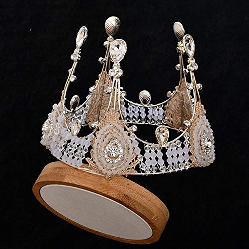 Mayanyan Princess Crown Headband Moda Zircon Alloy Crown Accesorios para el Cabello Novia Boda Headwear 18 años de Edad Diadema para Adultos Regalos