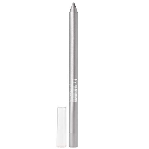 Maybelline New York - Tattoo Liner, Lápiz de Ojos Plateado Semi-Permanente, Tono 961 Sparking Silver