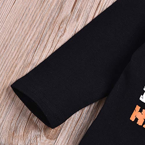 MAYOGO Conjunto Ropa Bebe Niño Recien Nacido Camiseta Manga Larga y Pantalones Estampado y Sombrero Disfraz Halloween Bebe Pumpkin Niña Pijama Ropa de bebé Niña para Dormir Otoño 0-2 Años