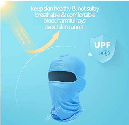 MAYOUTH Balaclava Protección UV Máscaras faciales para ciclismo Deportes al aire libre Mascarilla facial Transpirable 3pack Buen regalo Gran regalo (Blanco 3 paquetes)