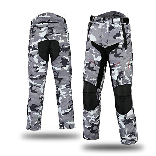 MBSmoto MP-51 - Pantalón para motorista (impermeable, resistente al viento, tejido cordura)
