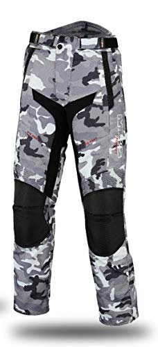 MBSmoto MP-51 - Pantalón para motorista (impermeable, resistente al viento, tejido cordura)
