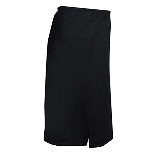 Mcaishen Falda Lápiz para Mujer Verano Nueva Cintura Alta Adelgazante Versión Coreana De La Falda Corta A Word con Pantalones De Seguridad para Evitar La Luz.(L,Black)