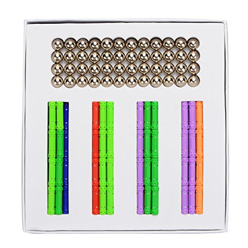 McDou Palos magnéticos, Palos magnéticos y Bolas Set 140PCS, Palos de construcción magnéticos, Juguetes magnéticos de construcción, Juguetes magnéticos Palos Juguetes educativos para niños
