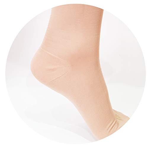 +MD Calcetines de compresión médica antideslizantes graduados Calcetines de alto muslo de 15-20 mmHg para mujeres: venas varicosas, circulación sanguínea, viajes aéreos NudeS