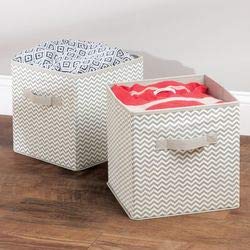 mDesign Caja de almacenamiento - Cubo de almacenamiento Ideal para guardar varios artículos en la casa- Sistema de almacenamiento versátil - Paquete de 2