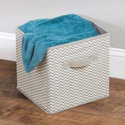 mDesign Caja de almacenamiento - Cubo de almacenamiento Ideal para guardar varios artículos en la casa- Sistema de almacenamiento versátil - Paquete de 2