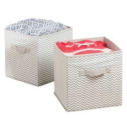 mDesign Caja de almacenamiento - Cubo de almacenamiento Ideal para guardar varios artículos en la casa- Sistema de almacenamiento versátil - Paquete de 2