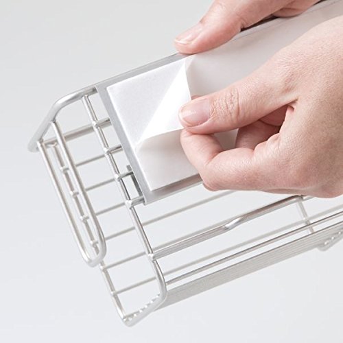 mDesign Cesta para Ducha – Práctica estantería de baño sin Tornillos – Ideal Organizador de baño en Aluminio para Sus artículos de Ducha con un Toque en níquel Cepillado