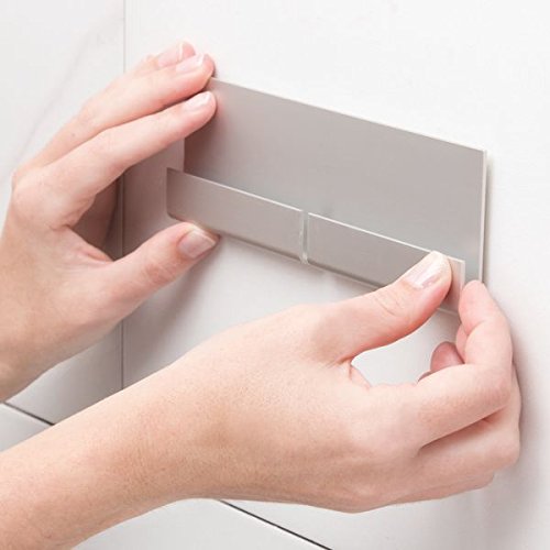 mDesign Cesta para Ducha – Práctica estantería de baño sin Tornillos – Ideal Organizador de baño en Aluminio para Sus artículos de Ducha con un Toque en níquel Cepillado