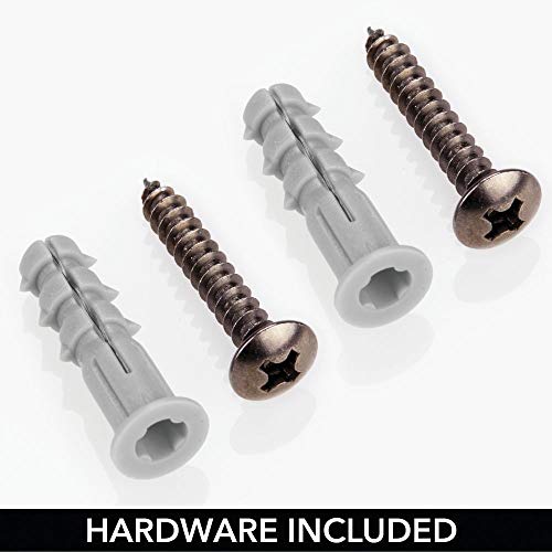 mDesign Colgador de joyas – El perfecto joyero organizador para pendientes y otros accesorios – Si busca ideas para colgar collares y organizar bisutería este es el colgador perfecto - Color: bronce