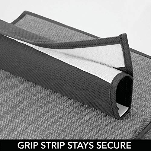 mDesign Organizador de zapatos para armario – Muebles zapateros para colgar con 10 compartimentos – Estanterías para zapatos, bolsos o carteras para ahorrar espacio – gris y negro