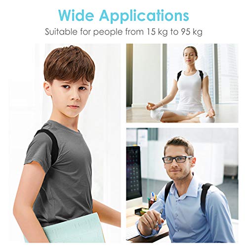 MeaMae Care Corrector de postura - Corrector de espalda inteligente con función de vibración y ajustable para aliviar el dolor de espalda, pecho, cuello y hombro