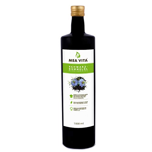 Meavita Aceite De Comino Negro Meavita, 100% Puro Y Prensado En Frío, 1 Paquete (1 X 1000 Ml) 1000 ml